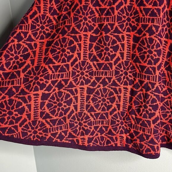 Krimson Klover Small Wool Skirt Elastic Waist Purple and Orange - Picture 2 of 7